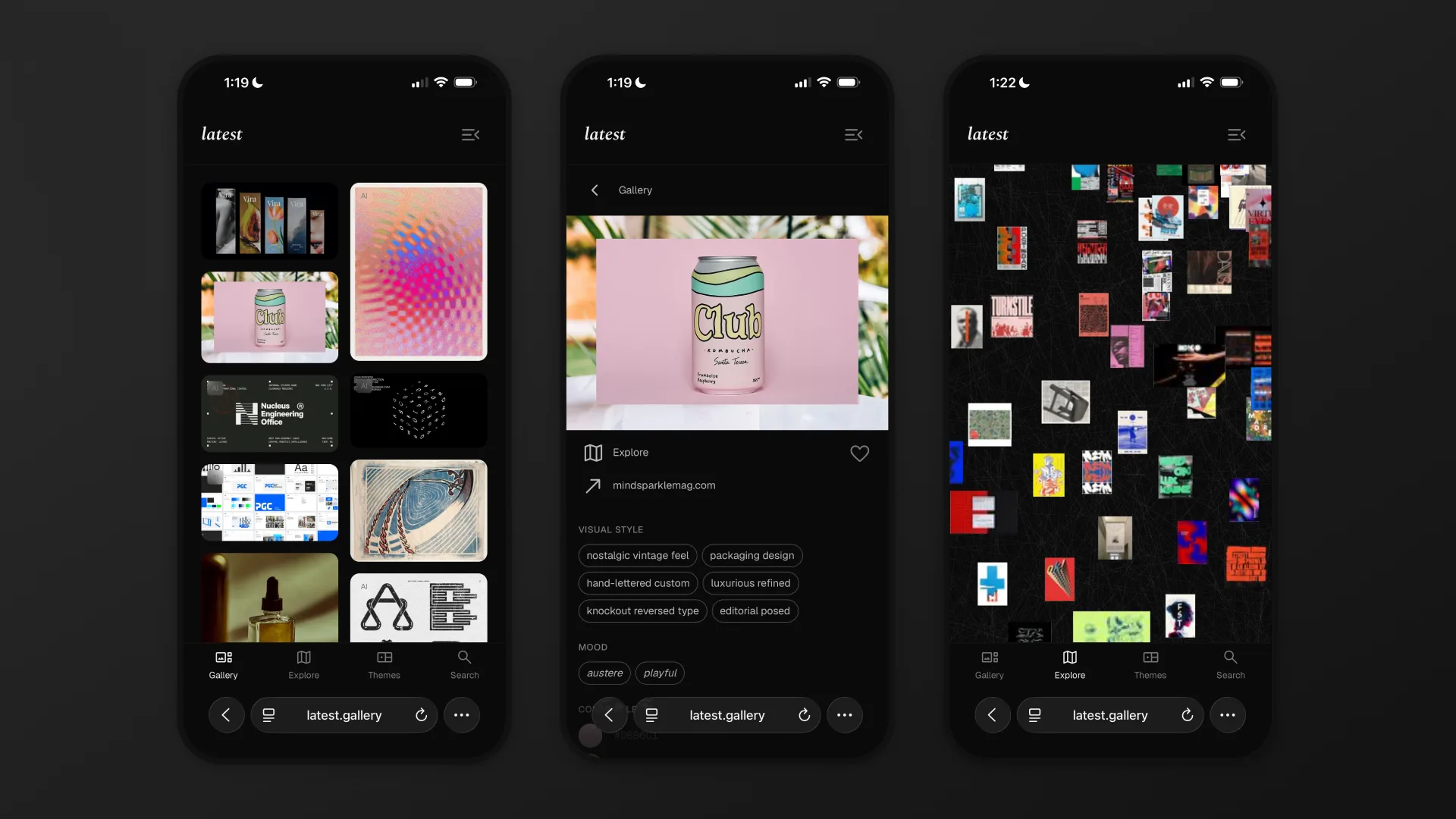 latest.gallery — latest.gallery on mobile