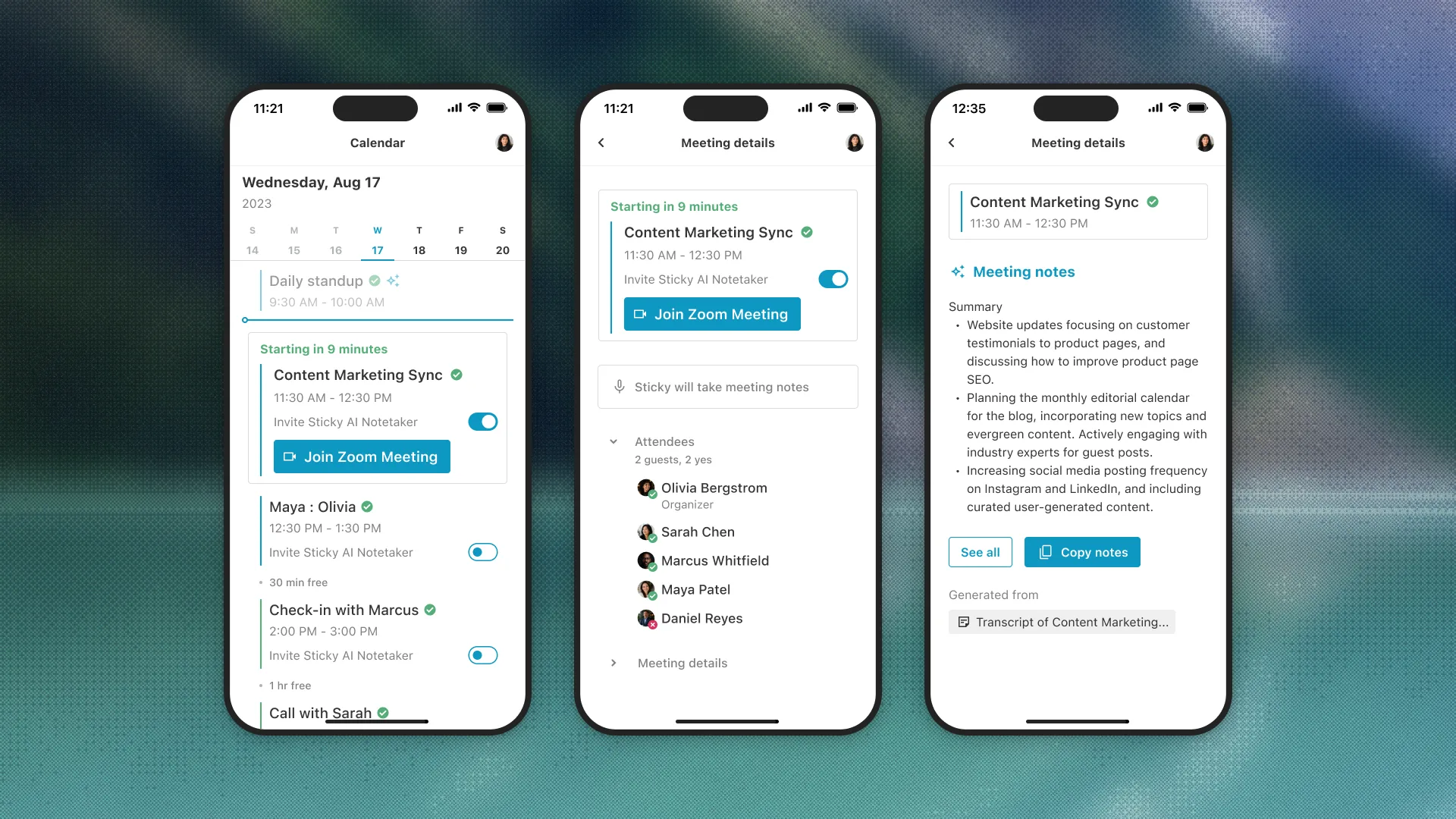 Sticky.app — Mobile web