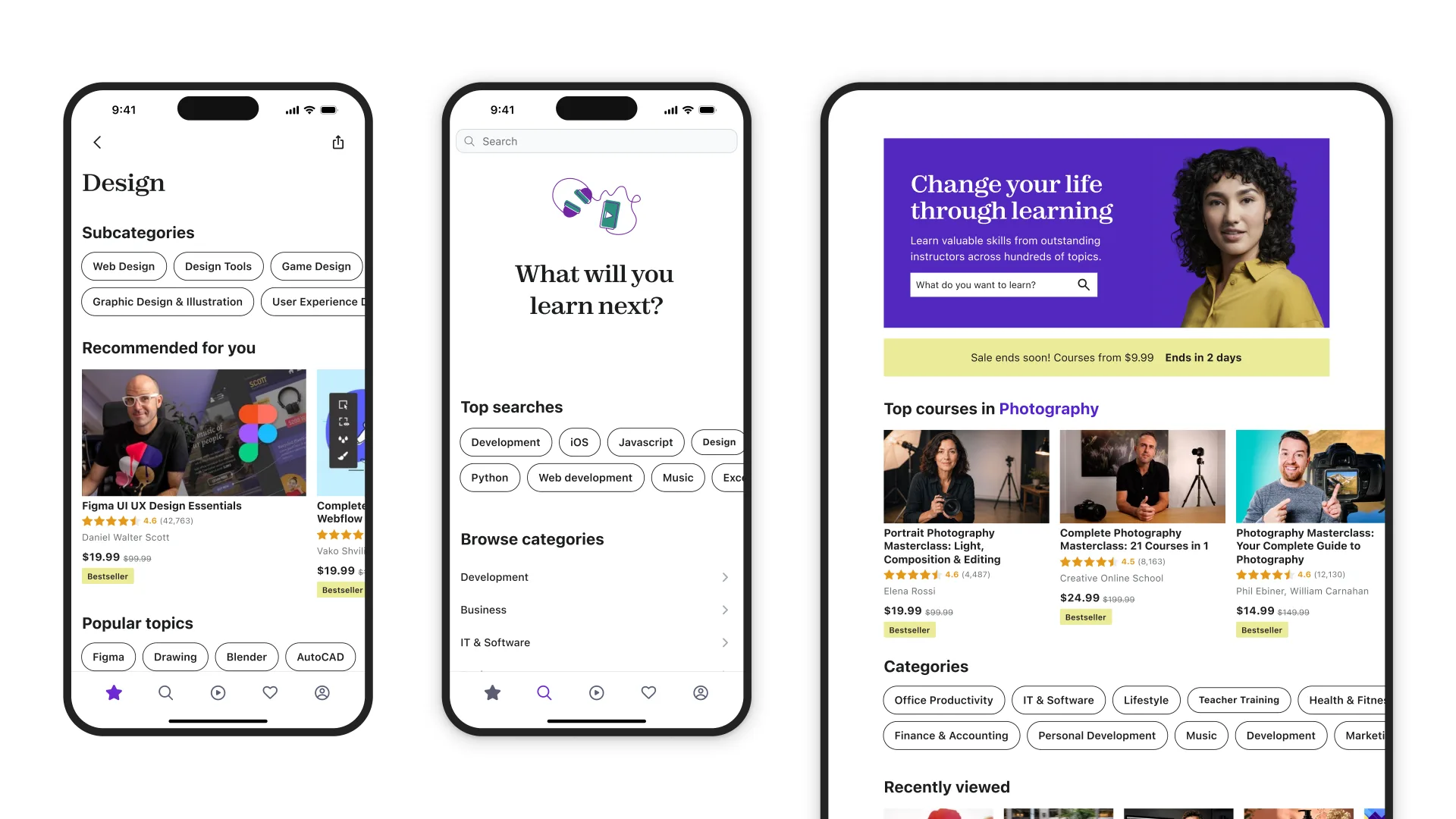 Udemy — Search and browse